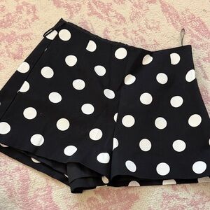 Zara Black and White Patterned Shorts